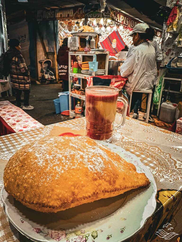 bolivian food api con pastel